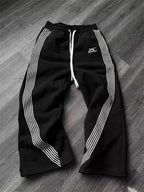 Striped Loose Fit Street Sweatpants 🖤