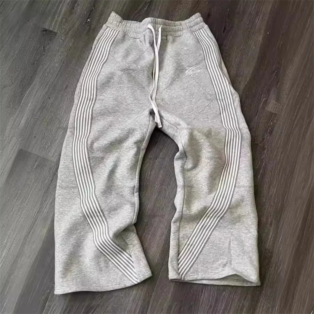 Striped Loose Fit Street Sweatpants 🖤