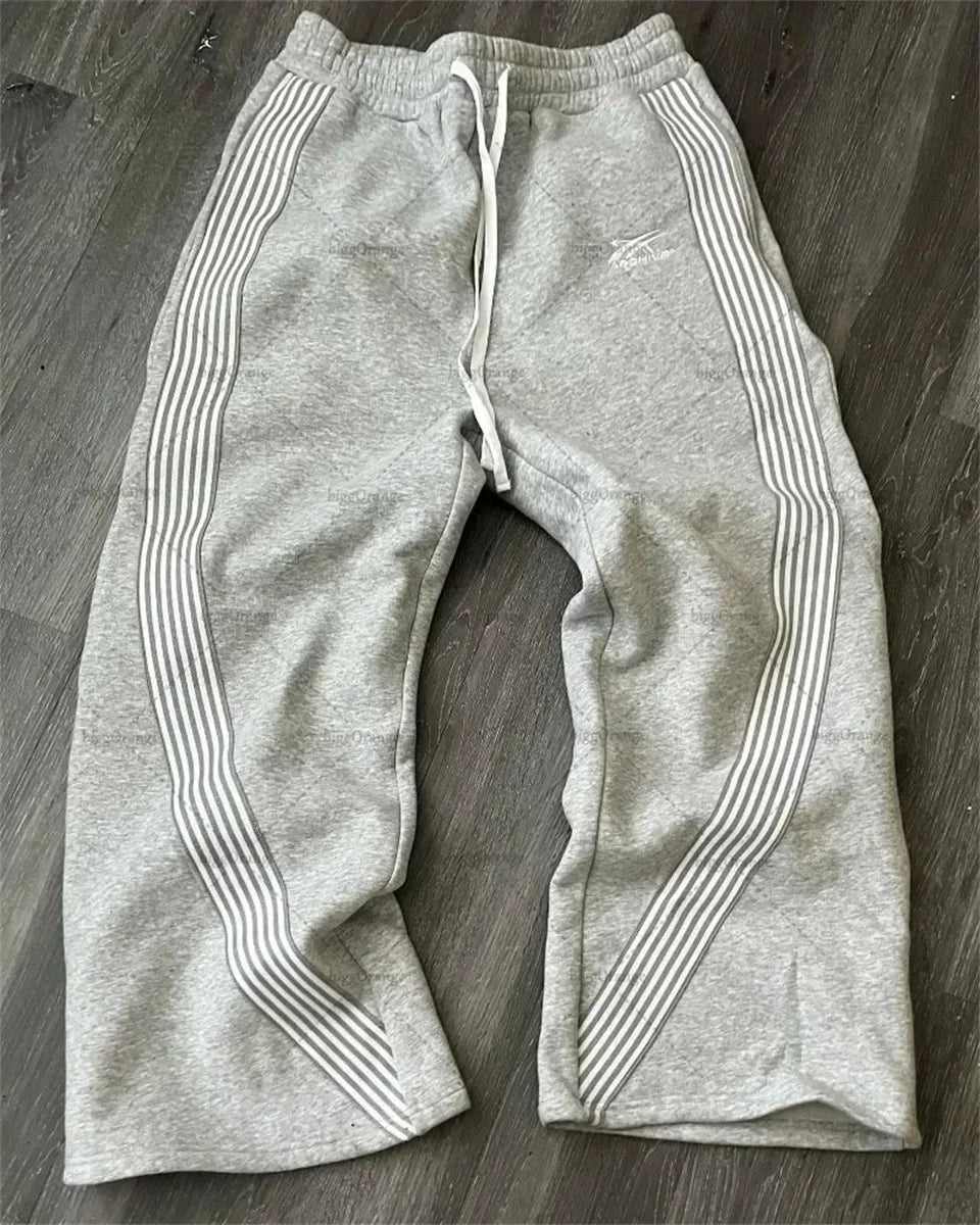 Striped Loose Fit Street Sweatpants 🖤