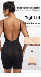 Seamless Open-Back Sculpting Bodysuit – Tummy Control & Natural Lift