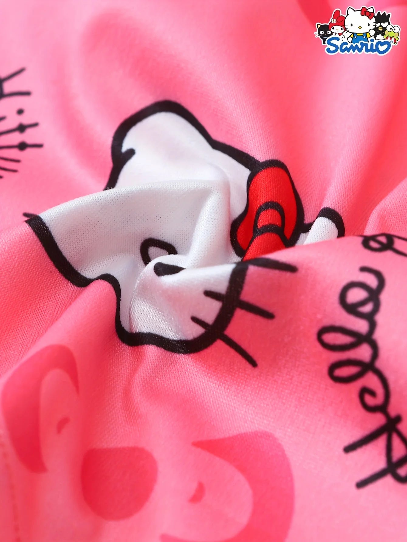 3pcs Sanrio Hello Kitty women's cute cartoon pajamas shorts for summer comfort, soft polyester suitable for home wear