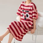 Women’s Cotton Plus Size Nightgown – Breathable Short Sleeve Sleep Dress