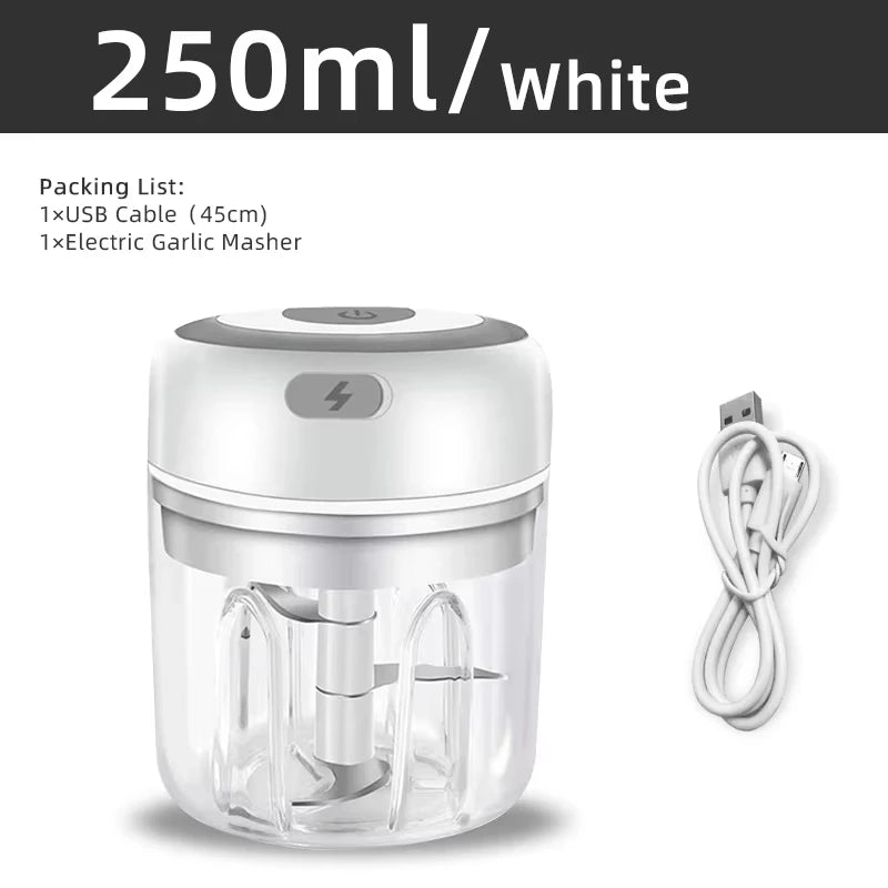 Electric USB Garlic & Veg Chopper 250ML 🧄⚡ | Fast & Easy ✨