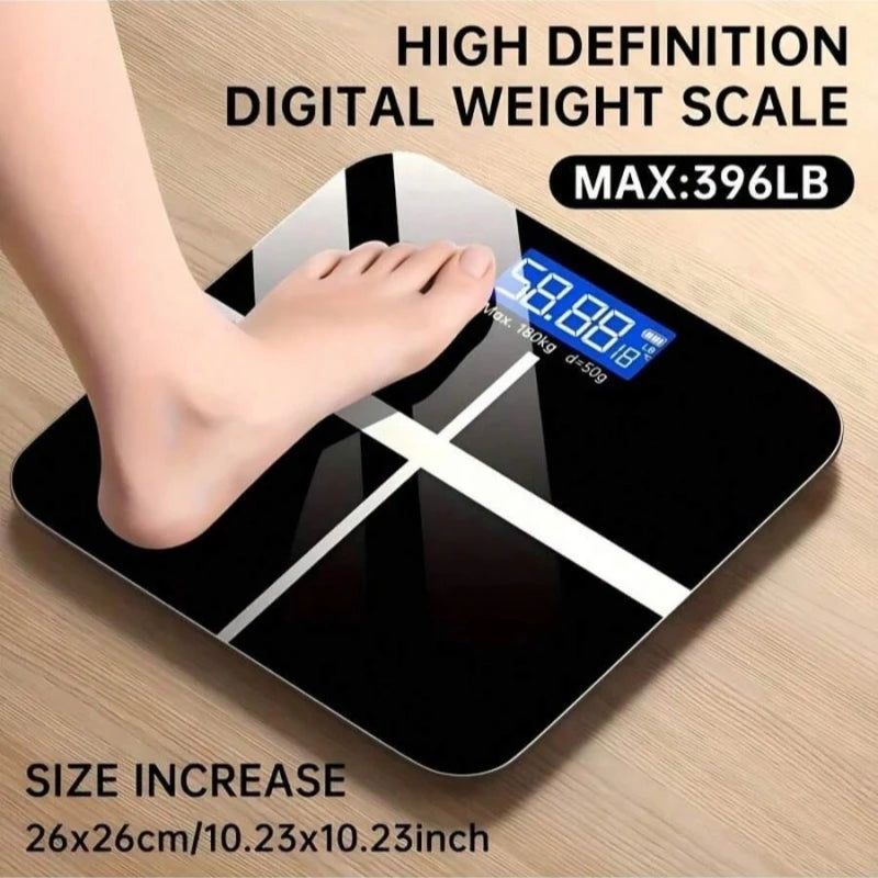 Multi-Function Smart Bathroom Scale ⚖️📱 390lbs Glass Platform ✨