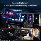 Getpairr Wireless Carplay Adapter Screen Mirroring Touch Car Accessories Video Box iOS & Android Mirroring for VW Audi Benz Toyo