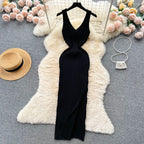 Chic Wrap Split Bodycon Maxi Dress ✨