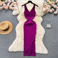 Chic Wrap Split Bodycon Maxi Dress ✨