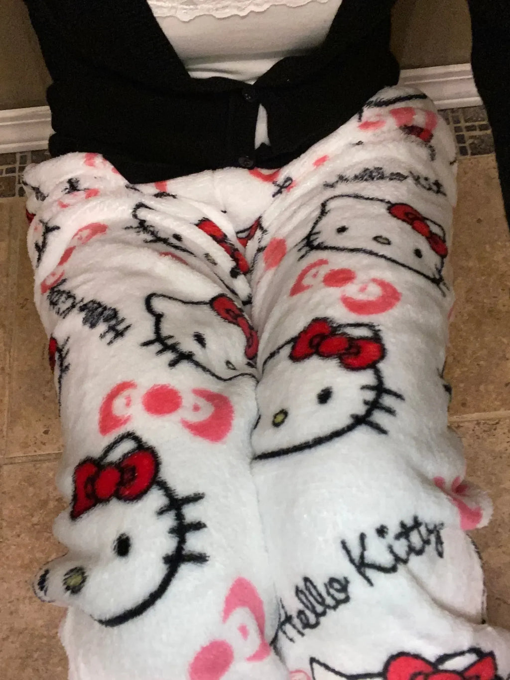Y2K Hello Kitty Cartoon Pajama Pants – Women’s Casual Home Loungewear