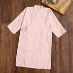 Japanese-style kimono pajamas summer new 100% cotton gauze pajamas nightgown ladies SPA yukata homewear long pajamas women