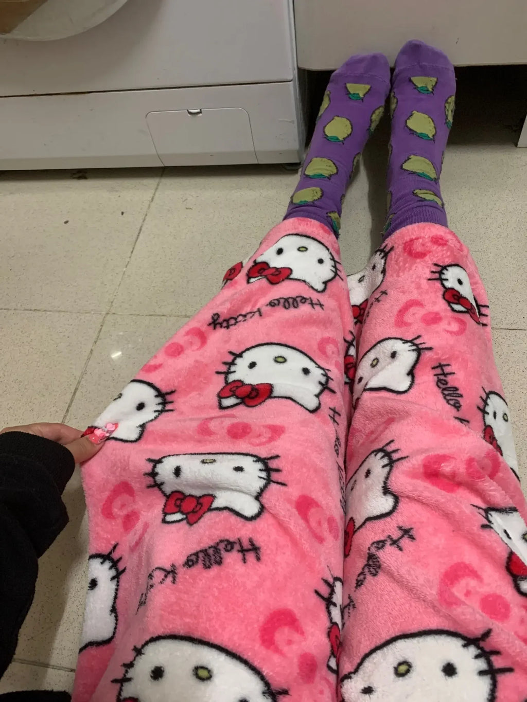 Y2K Hello Kitty Cartoon Pajama Pants – Women’s Casual Home Loungewear