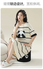 Women’s Cotton Plus Size Nightgown – Breathable Short Sleeve Sleep Dress