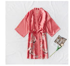 Women’s Silky 2-Piece Pajama Set – V-Neck Nightgown & Robe Loungewear