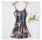 Women’s Silky 2-Piece Pajama Set – V-Neck Nightgown & Robe Loungewear