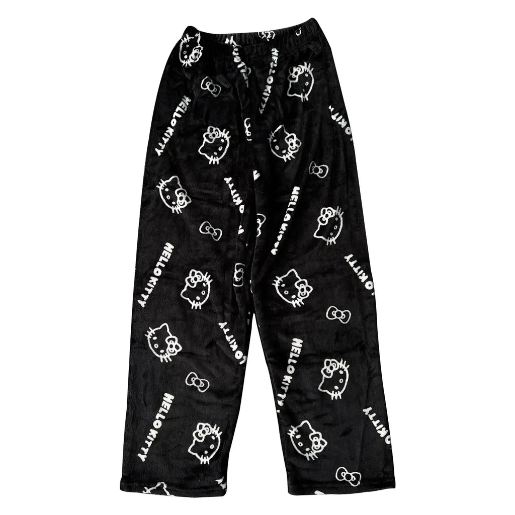 Y2K Hello Kitty Cartoon Pajama Pants – Women’s Casual Home Loungewear