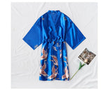 Women’s Silky 2-Piece Pajama Set – V-Neck Nightgown & Robe Loungewear