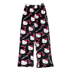 Y2K Hello Kitty Cartoon Pajama Pants – Women’s Casual Home Loungewear