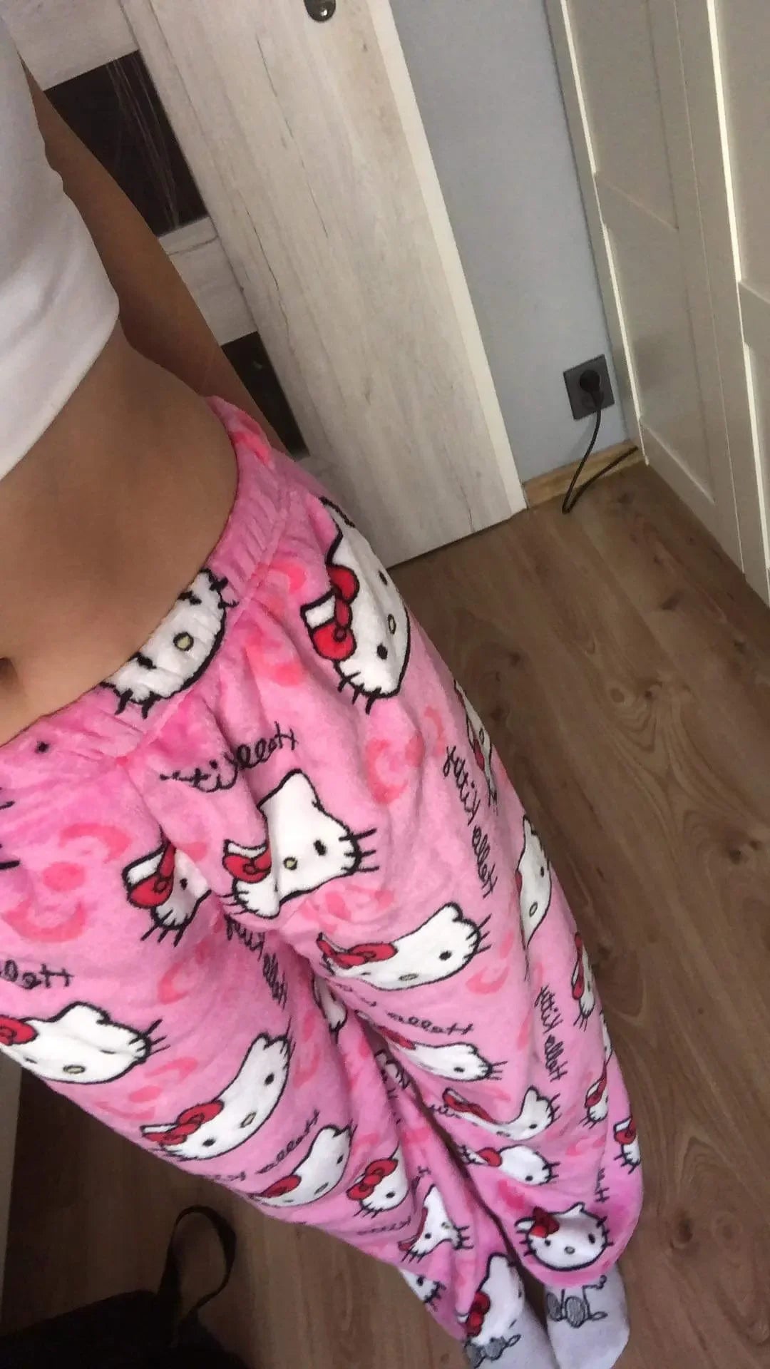 Y2K Hello Kitty Cartoon Pajama Pants – Women’s Casual Home Loungewear