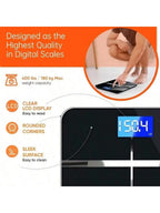 Multi-Function Smart Bathroom Scale ⚖️📱 390lbs Glass Platform ✨