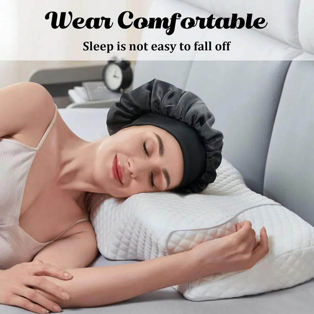 Luxury Satin Sleep Cap – Anti-Frizz Hair Bonnet for Women