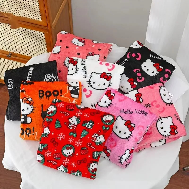 Stay Cozy in Style – Hello Kitty Cloud-Soft Flannel Pajama Pants for Winter Nights