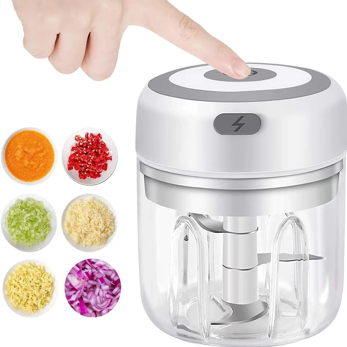 Electric USB Garlic & Veg Chopper 250ML 🧄⚡ | Fast & Easy ✨