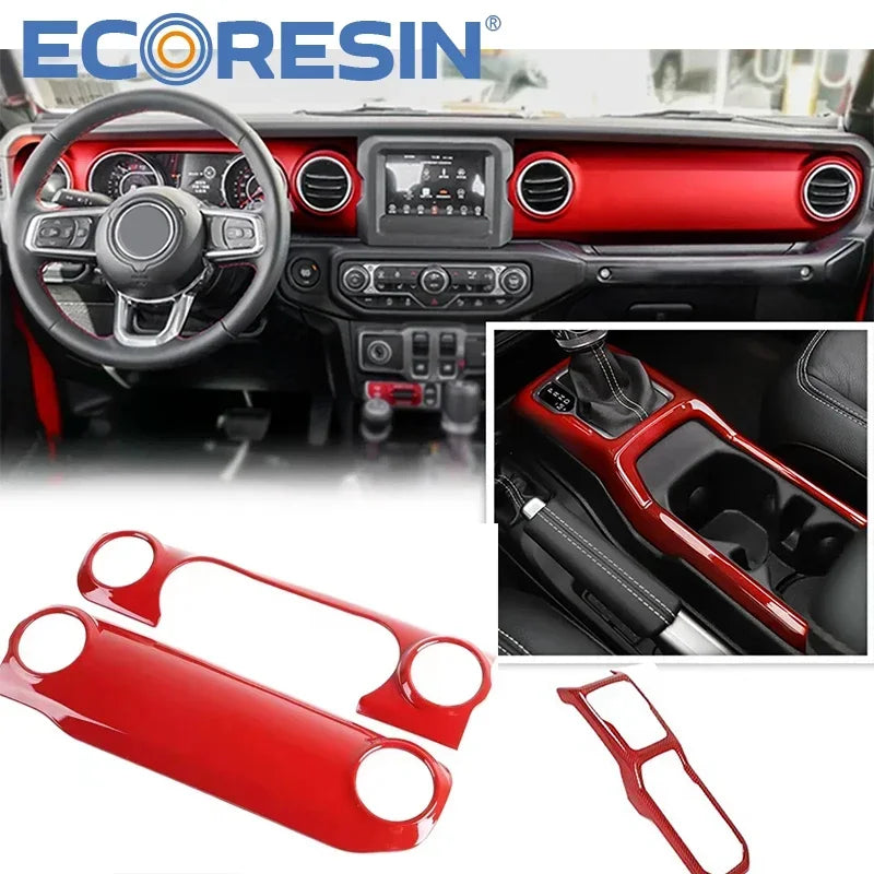 Premium Center Console Trim Cover – Interior Upgrade for Jeep Wrangler JL/JLU & Gladiator JT
