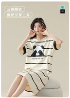 Women’s Cotton Plus Size Nightgown – Breathable Short Sleeve Sleep Dress