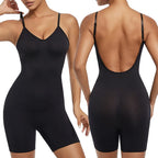 Seamless Open-Back Sculpting Bodysuit – Tummy Control & Natural Lift