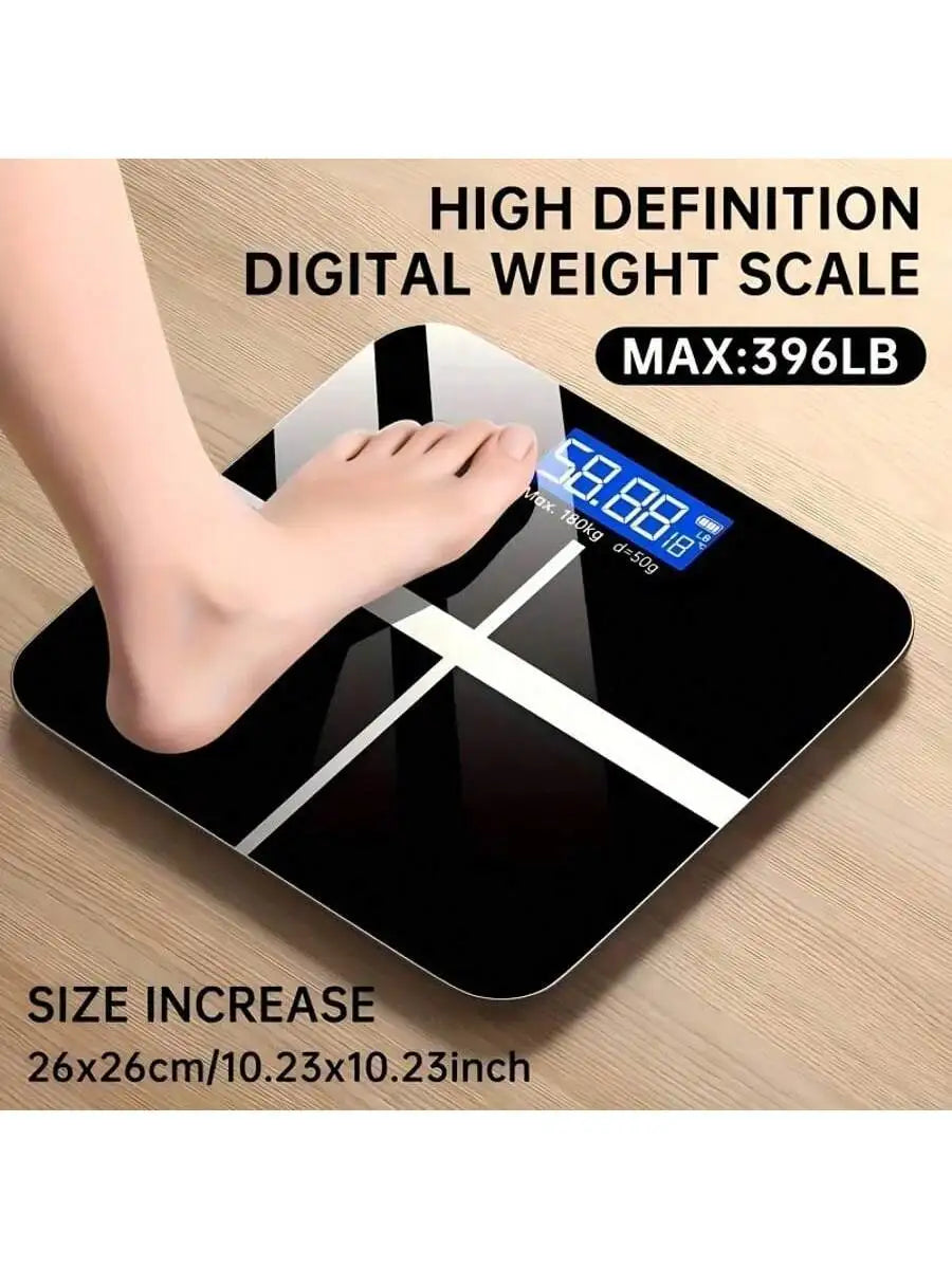 Multi-Function Smart Bathroom Scale ⚖️📱 390lbs Glass Platform ✨