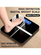 Multi-Function Smart Bathroom Scale ⚖️📱 390lbs Glass Platform ✨
