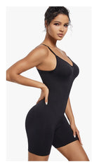 Seamless Open-Back Sculpting Bodysuit – Tummy Control & Natural Lift
