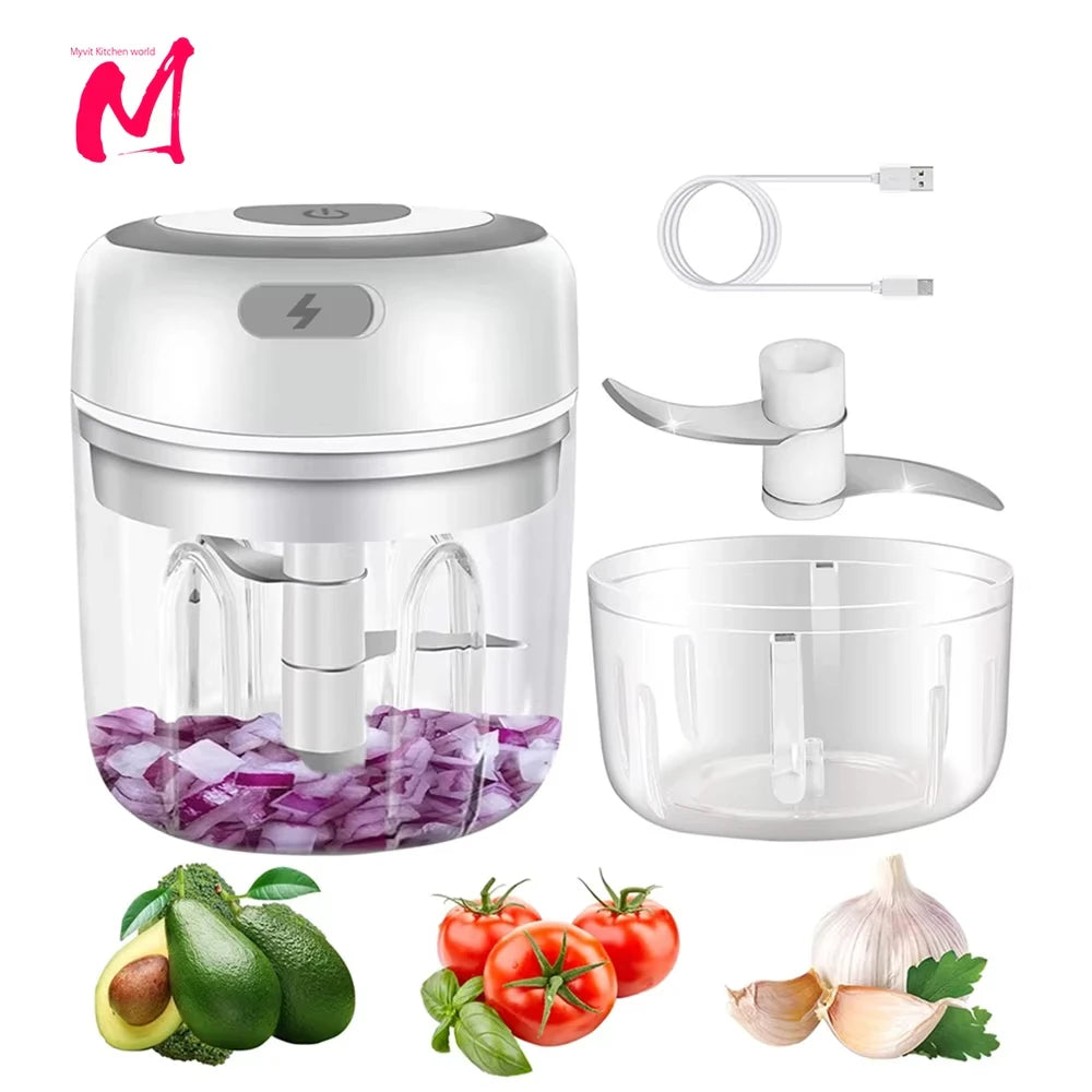 Electric USB Garlic & Veg Chopper 250ML 🧄⚡ | Fast & Easy ✨