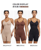 Seamless Open-Back Sculpting Bodysuit – Tummy Control & Natural Lift