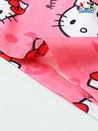 3pcs Sanrio Hello Kitty women's cute cartoon pajamas shorts for summer comfort, soft polyester suitable for home wear