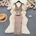 Chic Wrap Split Bodycon Maxi Dress ✨