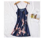 Women’s Silky 2-Piece Pajama Set – V-Neck Nightgown & Robe Loungewear