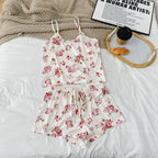 Women’s Satin Pajama Set – Ice Silk Top & Shorts Loungewear Set