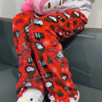Y2K Hello Kitty Cartoon Pajama Pants – Women’s Casual Home Loungewear