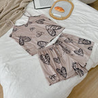 Women’s Satin Pajama Set – Ice Silk Top & Shorts Loungewear Set