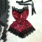 Women’s Ice Silk Satin Pajama Set – Sexy Sleepwear & Robe Lingerie Set