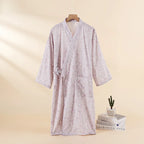 Japanese-style kimono pajamas summer new 100% cotton gauze pajamas nightgown ladies SPA yukata homewear long pajamas women