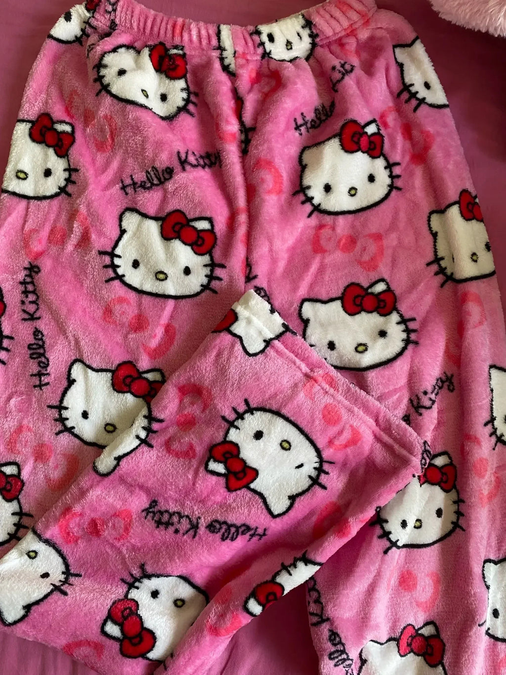 Y2K Hello Kitty Cartoon Pajama Pants – Women’s Casual Home Loungewear