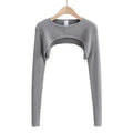 Women’s Long Sleeve Crop Top – Slim Fit Basic Tee for Spring & Fall